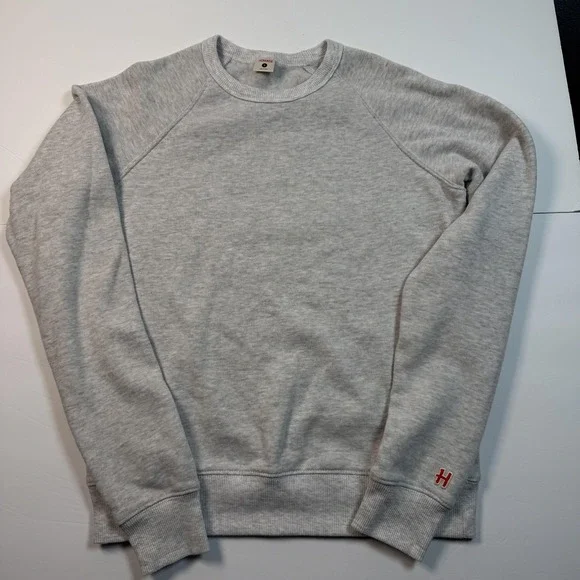 HOMAGE Sweatshirt Mens Small Gray Raglan Crewneck Tri-Blend Fleece Embroidered - Picture 1 of 7